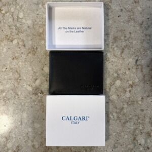 CALGARI Italian Luxury Leather Wallets For Men | Bifold Black